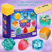 8-Pack Soft Squishy Toys Silicone Decompression Toys set